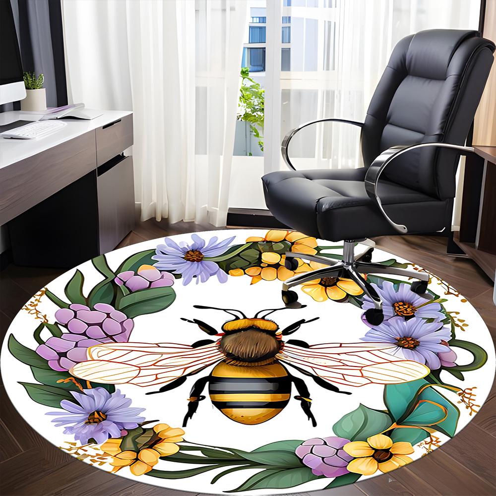 1 Stück Bienenkranz Stuhlteppich für Büro Rutschfest, Maschinenwaschbarer Teppich für Büro, Raum - Feiertagsdekoration, Maschinell hergestellt yy251029127