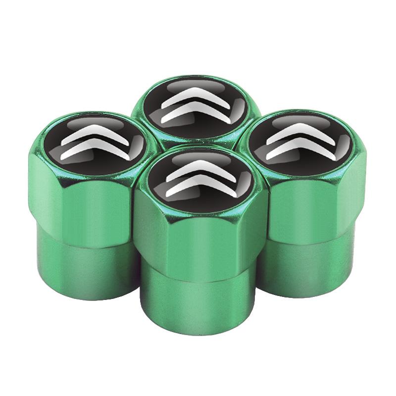 3D Metallbilmärke Hjul Däckventilhattar Stamkåpa För Citroen C4 C3 C5 C1 C2 Berlingo Celysee Cactus Picasso Saxo Aircross