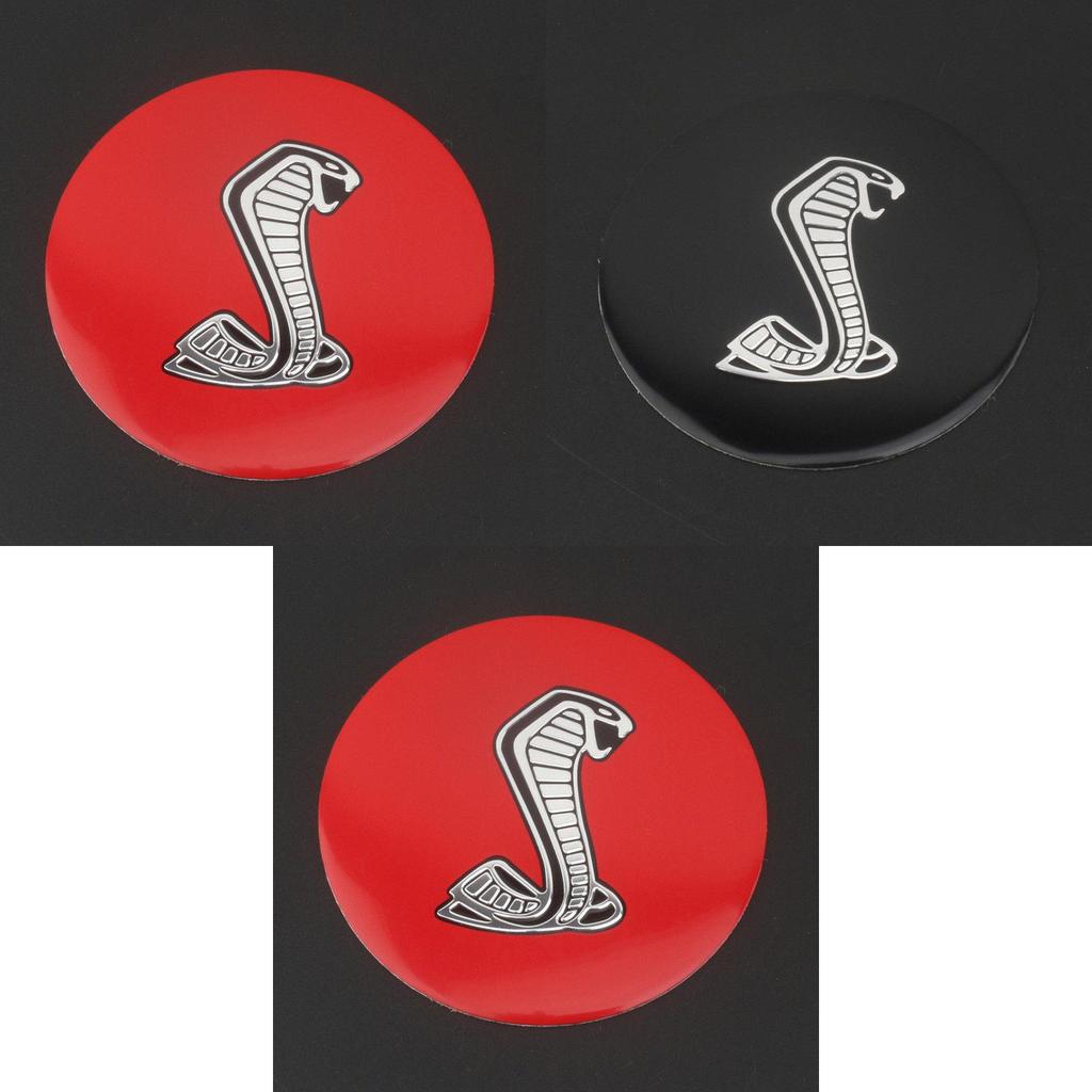 Stylish And Durable 85mm Steering Wheel Cobra Shelby Emblem Sticker For Ford Mustang Gt350 Gt350r