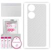 apgo Protective Skin Sticker for the Back Compatible with Vivo T2 5G, Wrap Film, Foil, Vinyl - Pattern Transparent Carbon