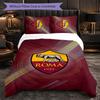 Biancheria da Letto a Tema AS Roma Set 3 Pezzi Copripiumino Biancheria da Letto Decorativa per Stanza Adolescenti Decorazione Casa