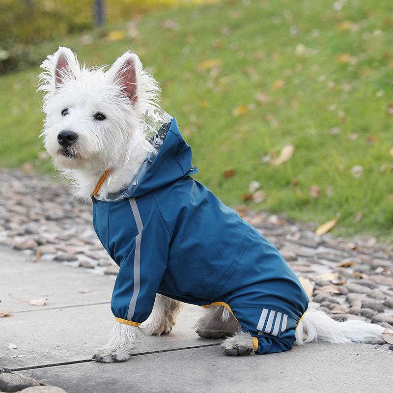 Waterproof Four-Legged Dog Raincoat for All Sizes - Ideal for Outdoor Rainy Days