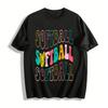 Vintage Softball Heart Print Casual Short Sleeve Tee Pure Cotton T-shirt