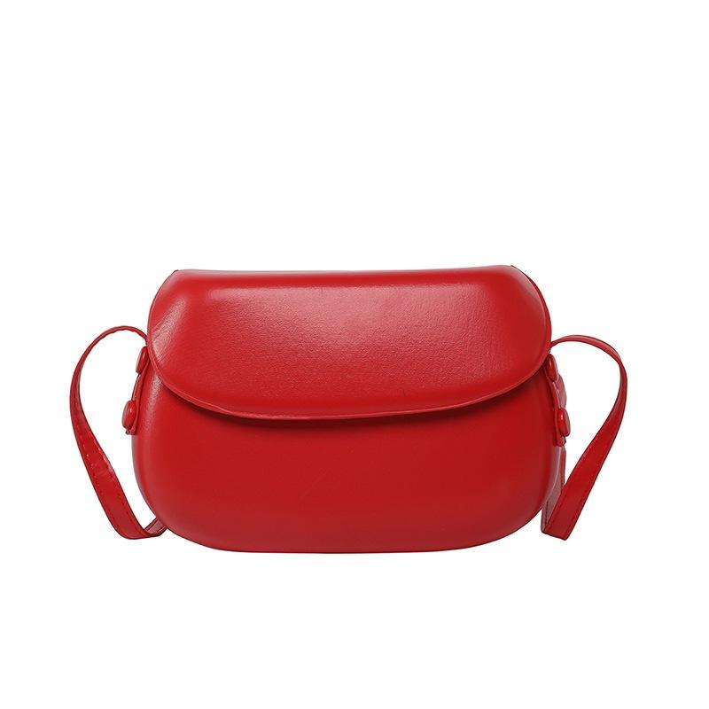 Retro Saddle Bag Single-shoulder Crossbody Bag Fashionable Simple and Artistic Hard-shell Bag for Ladies