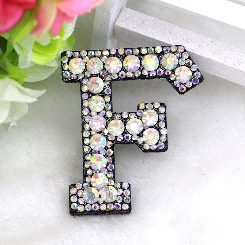 Rhinestone Iron On High Quality 1PC English Alphabet Shoes For Clothes Badge Bag A-Z Letters Applique 3D Popular Hot Sale Letters Patch  Accessories
