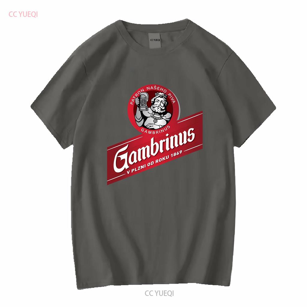 Gambrinus Wood Original Beer Logo Dibujos Active T Shirt Funny Size S To 5XL Vintage Washed Breathable Slightly Graphic