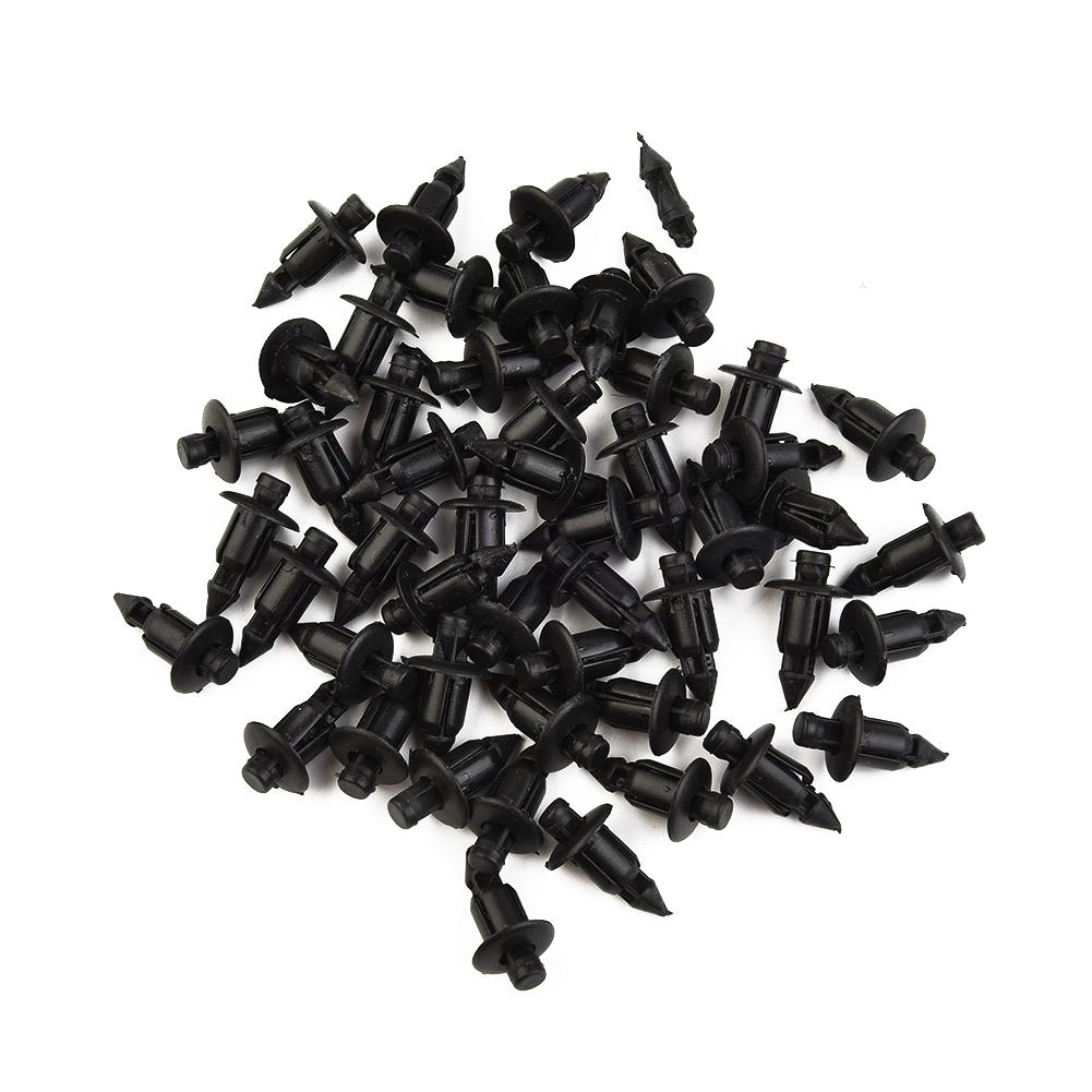 Parts Snap Clips Plastic Rivets 50pcs Black Fairings