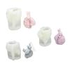 Silicone Crafts Mold Reusable Casting Epoxy Mold 3D Candle Making Easter Rabbit Silicone DIY 3D Handicrafts Resin Molds
