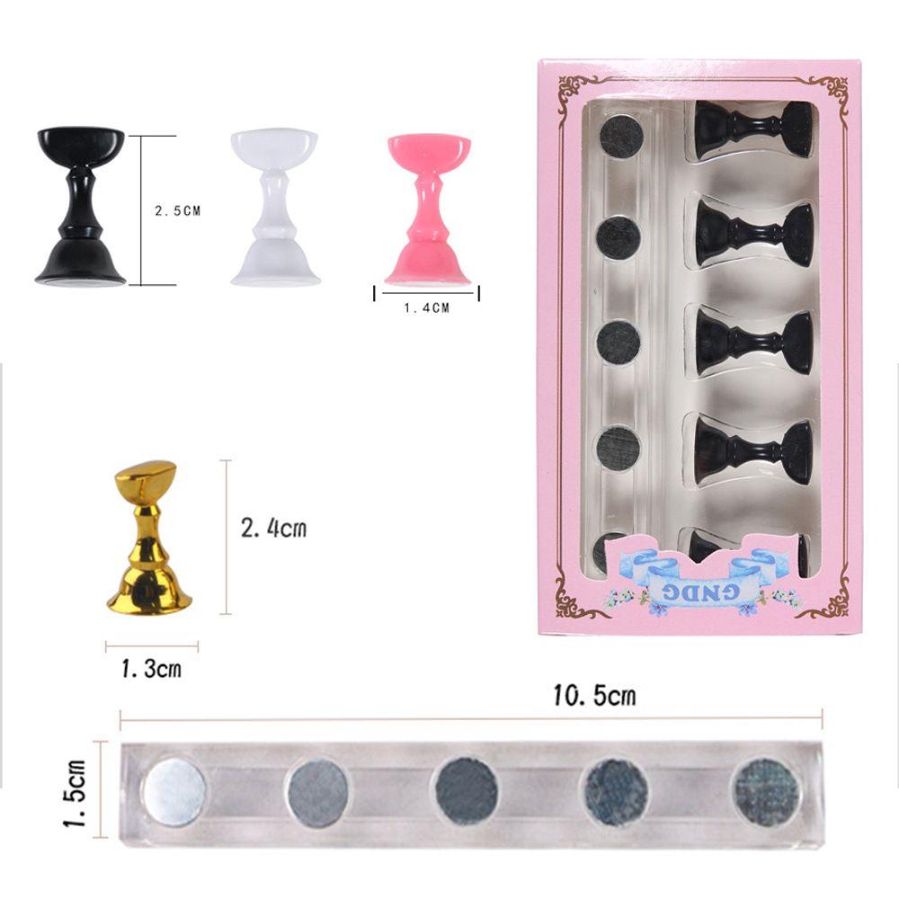 1Set Jelly False Nail Tips Practice Trainning Display Stand Holder Base Crystal Nail Art Polish Display Manicure Tools