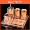 Modern Resin Bathroom Accessories Set With Toothbrush Holder Soap Dispenser For Home Use