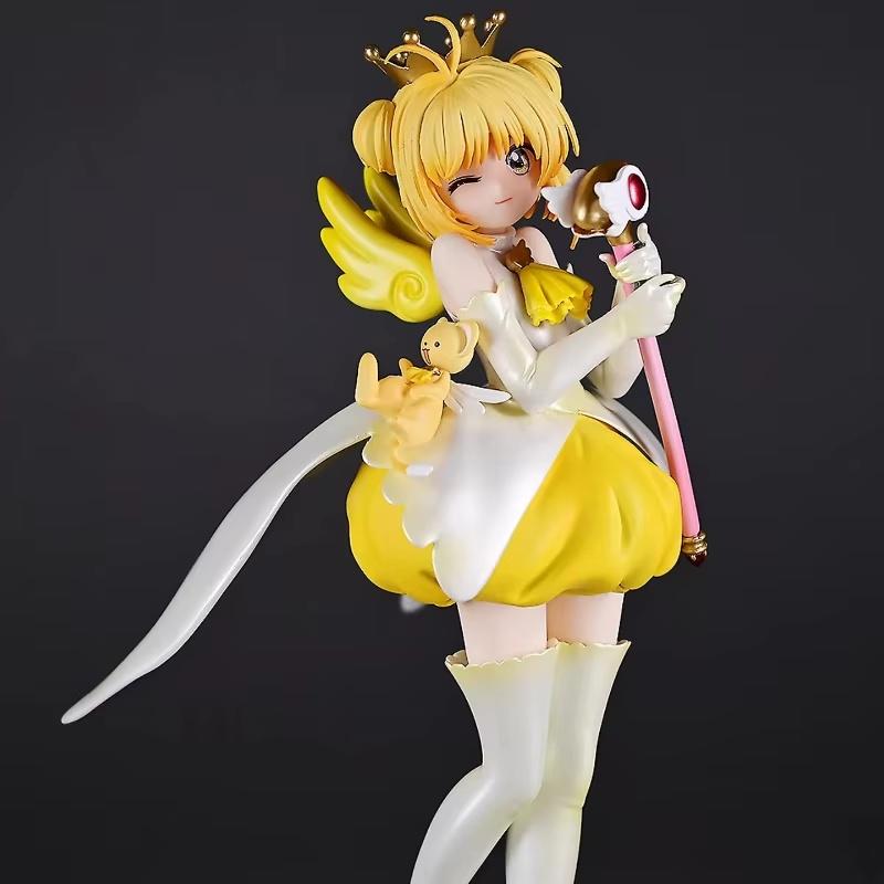 22cm Cardcaptor Sakura Kinomoto Gk Figure With Kero Anime Peripheral Desktop Decoration Beautiful Girl Collectible Model Poseable Articulated Scale
