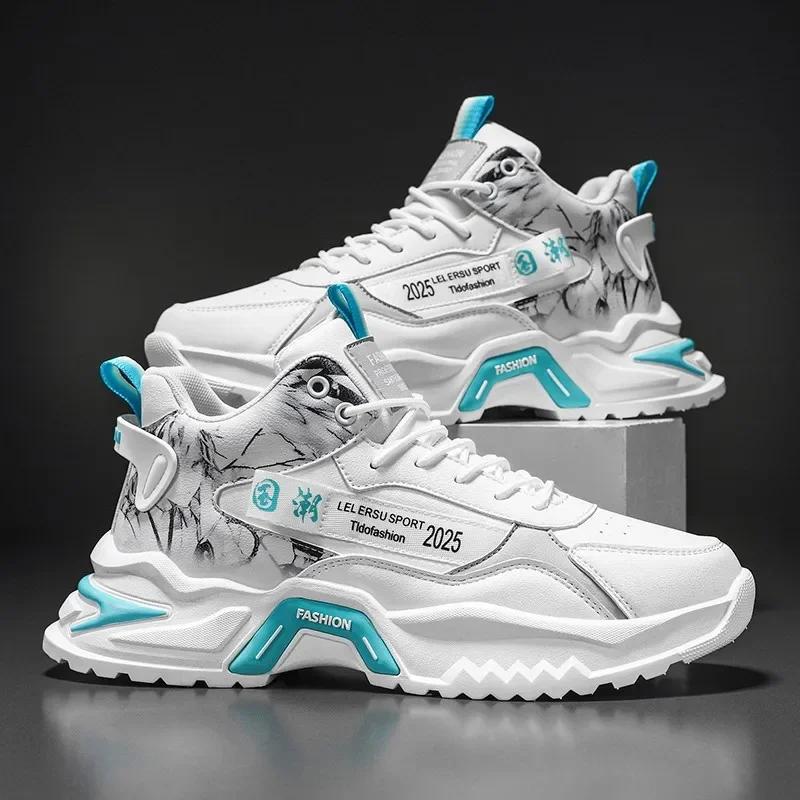 Scarpe da Uomo Sneakers Moda Traspiranti Scarpe da Corsa con Zeppa Rete Sport Leggere Unisex Maschile Casual Vulcanizzate Scarpe da Uomo