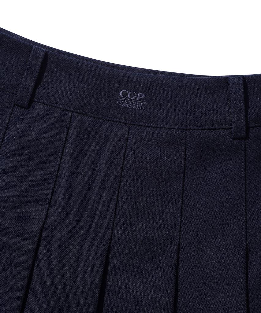 Code Graphy (Women) Pleated Skirt_Dark Navy