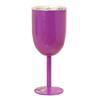 Verre à cocktail isotherme à double paroi de 28 cl, verre à pied haut avec couvercle, pour cocktails, vin, boissons froides, verre à vin en acier inoxydable