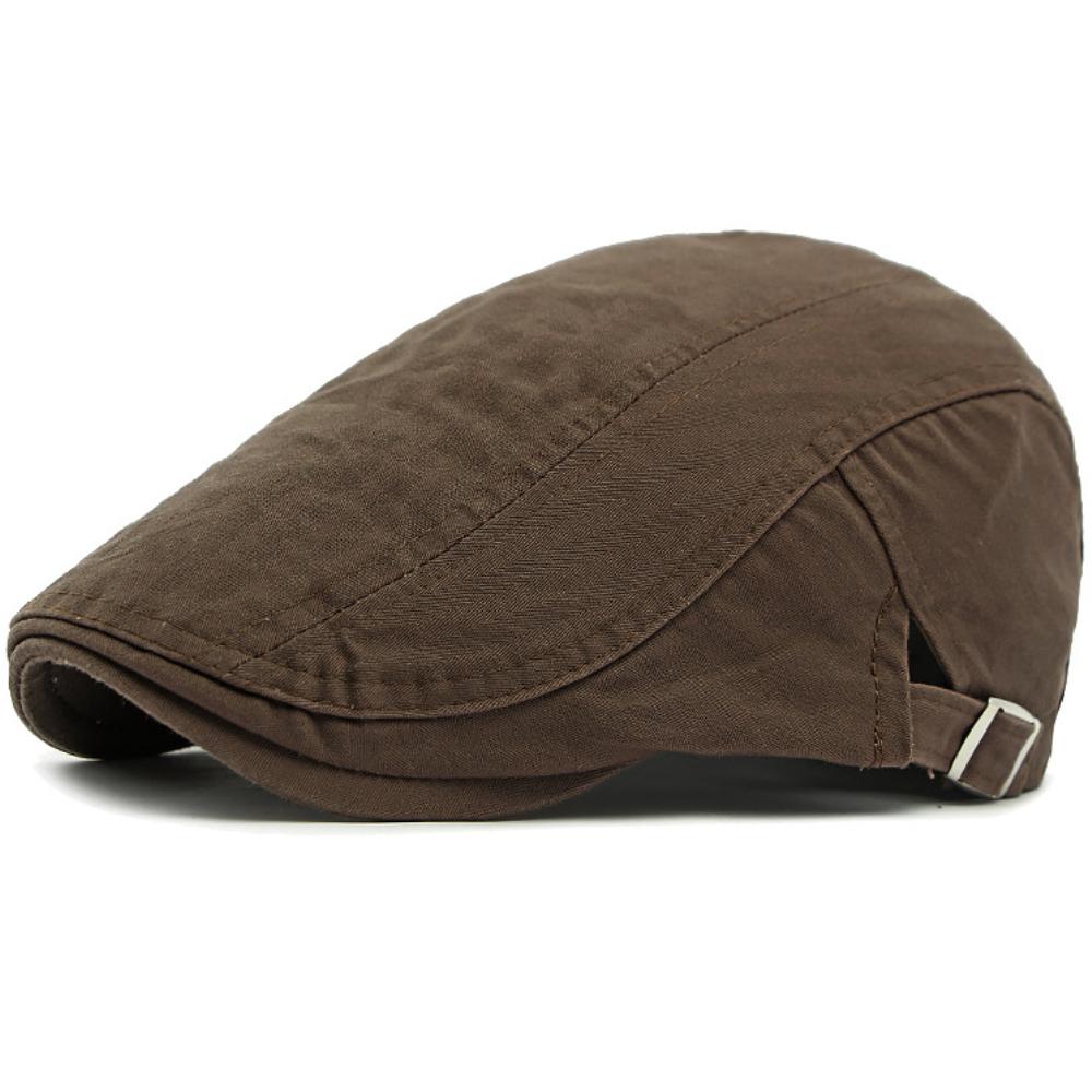 HT4675 Men Women Beret Cap Classic 100% Cotton Spring Summer Sun Hat Male Female Beret Hat Adjustable Ivy Flat Cap Artist Berets