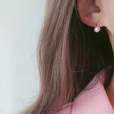 Women's Daily Accessory Pearl Earrings Star & Moon