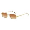 Metal Frame Box Personalized Retro Sunglasses Men'S Versatile Trendy Sunglasses