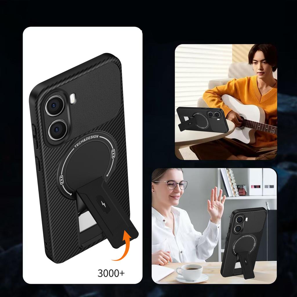 Für Mi POCO X7 Pro Unsichtbare Ständerhülle Für Mi POCO F7 Pro F7 Ultra X6 C61 Magnetische Harte Sturzsichere Hülle