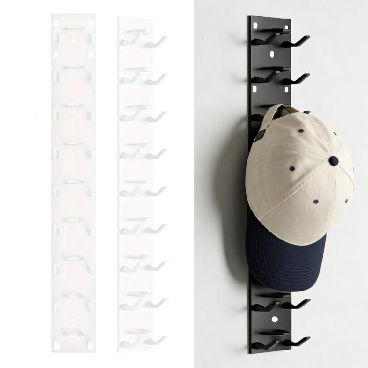Flexible Hat Organizer Rack for Baseball Caps ABS Materials Adjustable Spacing Easy Setups Hanger for Home Use