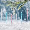 12pcs Christmas Simulation Transparent Christmas Ice Pendant Fake Transparent Winter Party Christmas New For Decoration