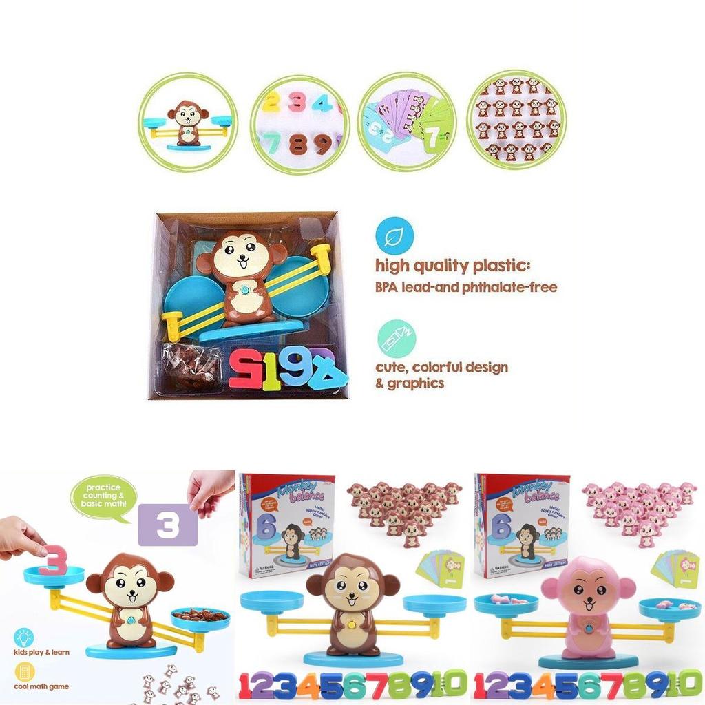 Fun Math Counting Game For Kids Monkey Balance Toy Set For Preschoolers