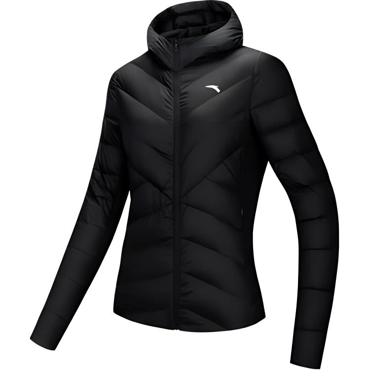 Anta Athletic Series Slim Fit Comfortable Sports Casual Down Jacket Women Outerwear Basic-Black 962447901-4