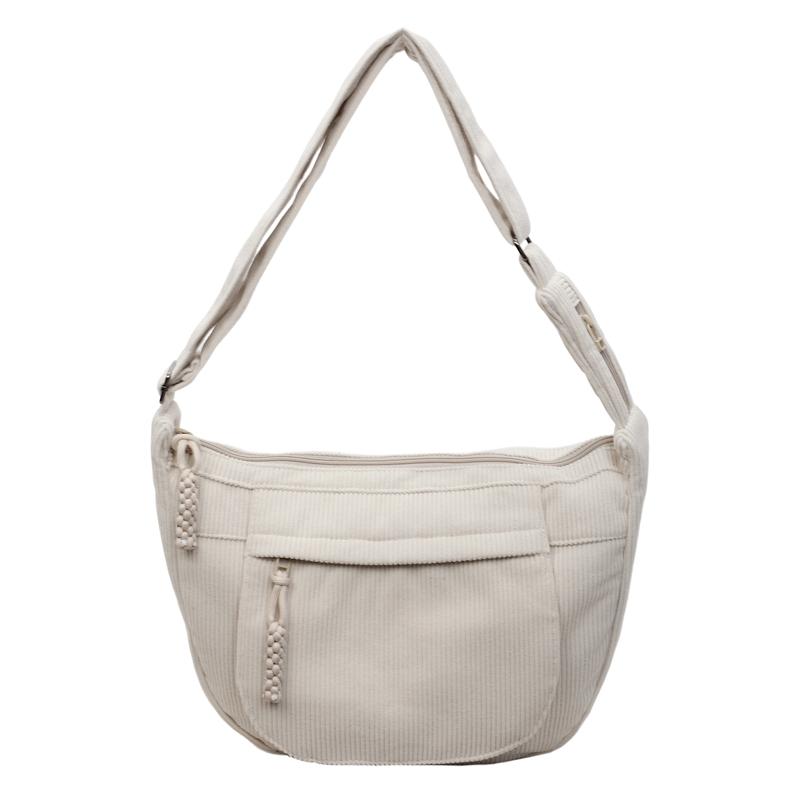 Women's Corduroy Shoulder Bag Solid Color Crossbody Bag