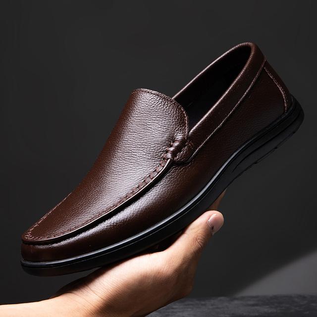 Atmungsaktive Sommer Business Loafer Schuhe Herren Bequeme Designer Echtleder Flats Herrenschuhe Casual Soft Slip On Loafer