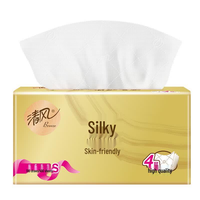 Qingfeng 4-Ply Original Wood Pulp Facial Tissues