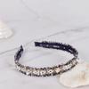 Tweed Pearl Headband P - Black