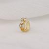 Double-Layer Cross Ear Clip Feng Shui Drop V-Shaped Flash Drill, Ear Bone Clip, Row Drill Men'S Earrings Clip Exquisite