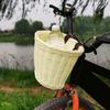 Waterproof Plastic Woven Bicycles Basket Detachable Wicker Front Handlebar Bike Basket Childrens Bicycles Basket