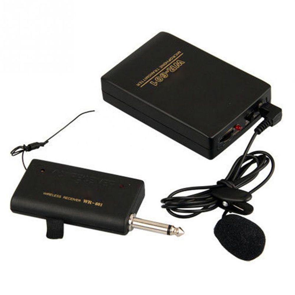 Audio Speech Speaker Clip Mic System FM Transmitter Receiver Lavalier Lapel Wireless Microphone