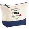 Trousse de maquillage - PLANETEE - Bazar d'une Pilote d'Amour - Grand format - Coton - Impression sublimation HD