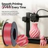 Satin Texture Printing Material Silk PLA 3D Printer Filament, 1.75mm 1kg Spool Filament for Supply FDM Printers, Shiny Metallic DIY Ornaments