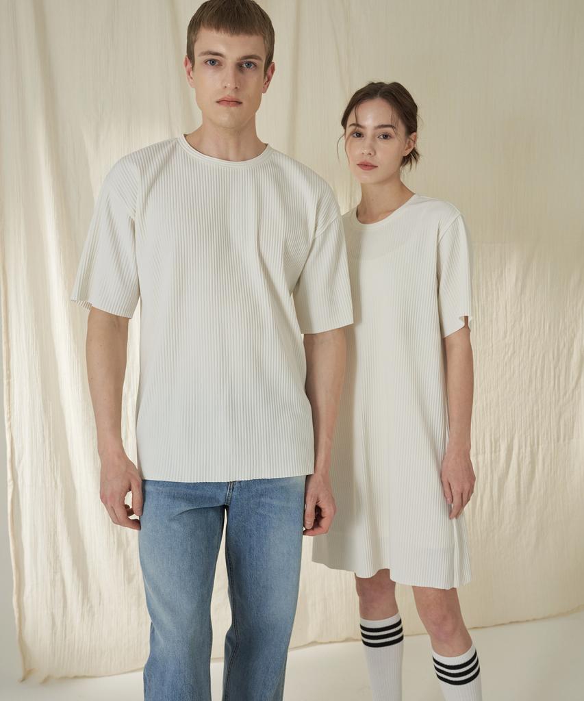 210 Edit Pleated Short Sleeve Dress_Zd2Op561_Ivo