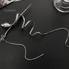 Hair Stick Fringe Design Snake Shape Ponytail Hairpin Glossy Finish Snake-shaped Hair Clip Photography Vacation Hair Accessory