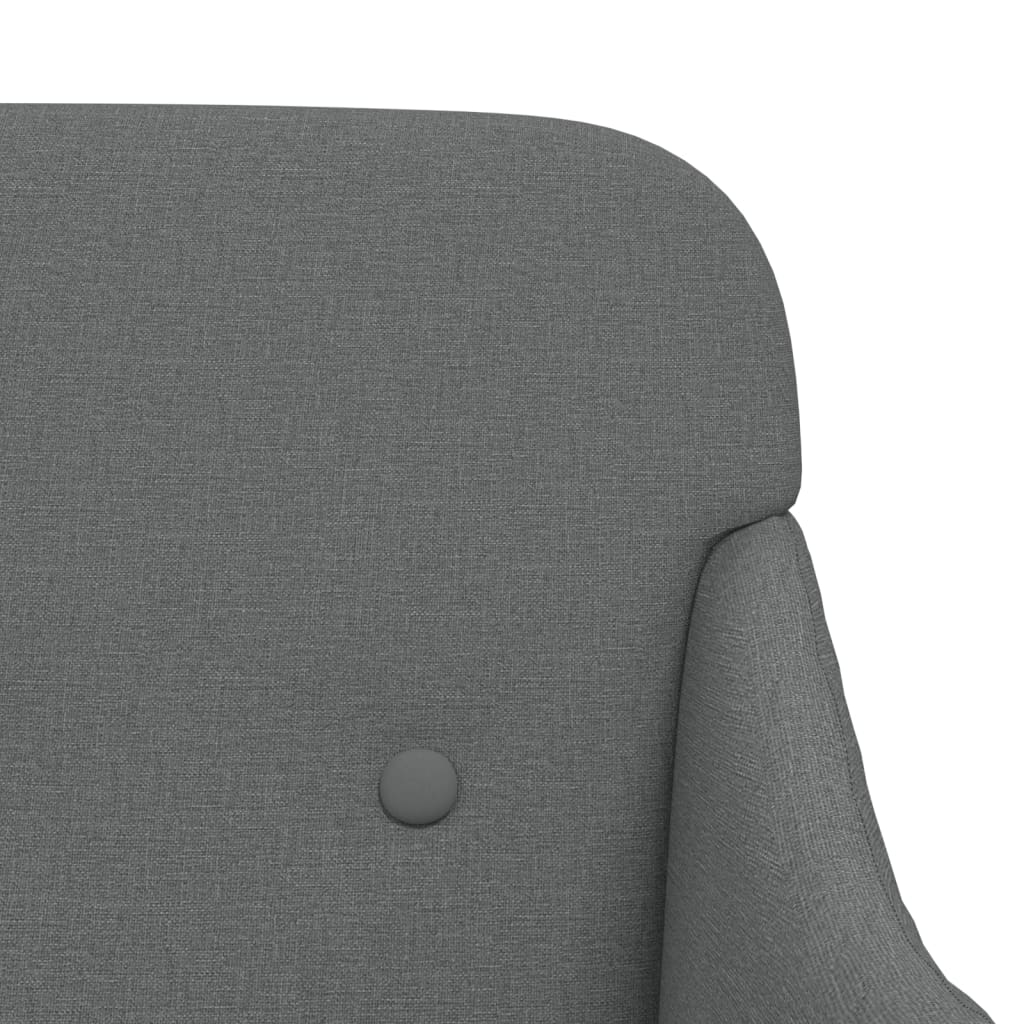 Dark Grey Bench 110 X 76 X 80 Cm Fabric