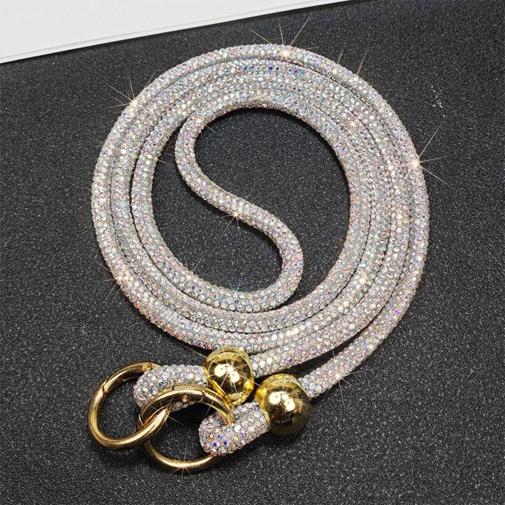 Crystal Rhinestone Phone Lanyard Bling Bling Crossbody Hanging Cord Phone Accessories