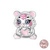 Compatible With Authentic Bracelets Copper Charm Bead Charms Bead Charms Pink Flowers Elephants Charm Bead Charms Ideal For Women Fine Do It Yourself