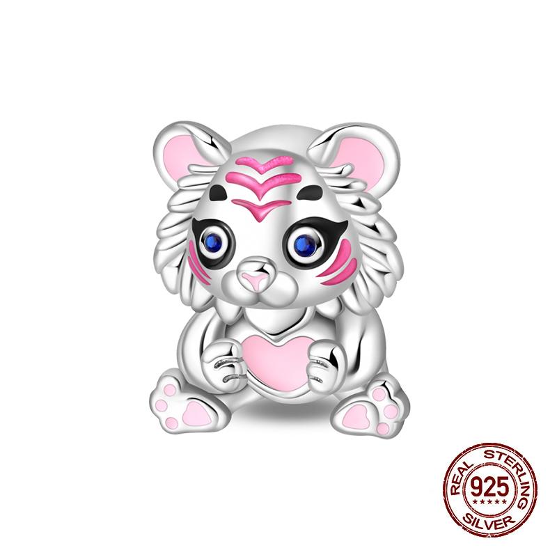 Compatible With Authentic Bracelets Copper Charm Bead Charms Bead Charms Pink Flowers Elephants Charm Bead Charms Ideal For Women Fine Do It Yourself