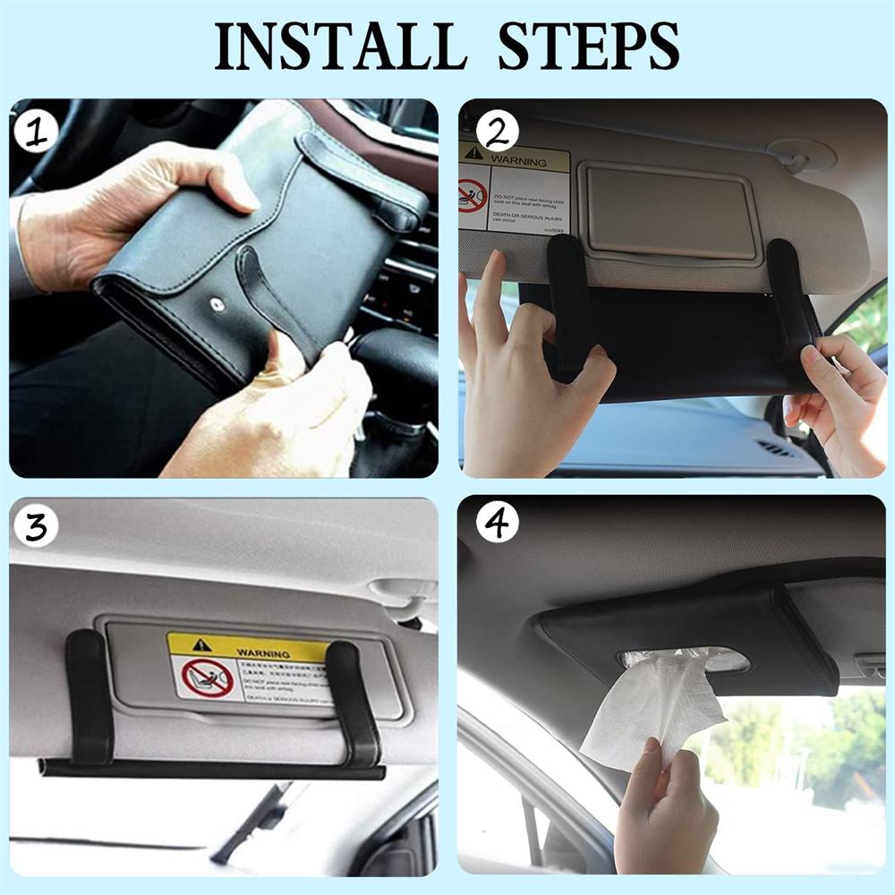1pcs,Car Tissue Box, Car Sun Visor Tissue Box, Holder Auto Interior Storage Mask Storage Box ,Decoration For Universal Car Accessories