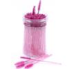 CNKESS 50Pc bags/cans Disposable Eyelash Extension Mascara Wand Glitter Micro Lash Brushes Spoolie With Container Case Wholesale