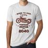 Men's Vintage Tee Shirt Graphic T Shirt Easy Rider Since 2040 Vintage White