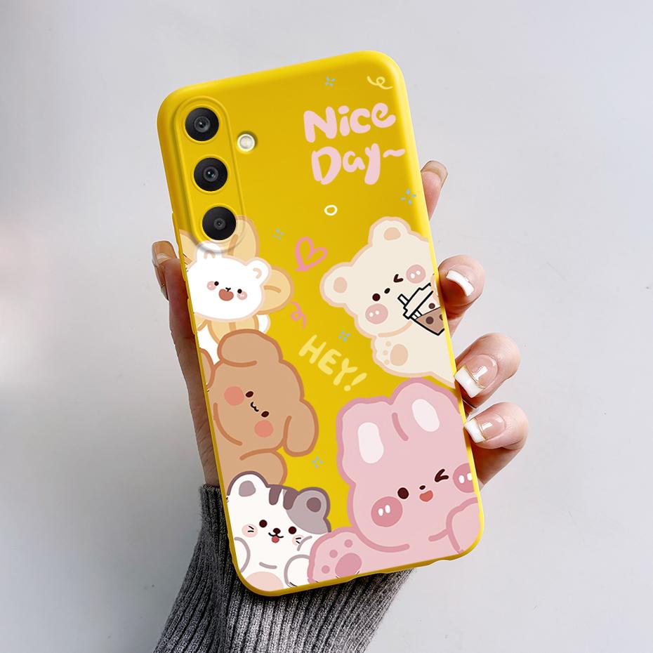 For Samsung A25 5G Case SM-A256B Stylish Painted Soft Silicone Shockproof Cover For Samsung Galaxy A15 A25 A35 A55 5G 2023 Capa