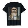Hund raucht Zigarette Meme Lustiger Cockapoo Bier Vintage T-Shirt Für Männer Frauen 100% Baumwolle T-Shirts Kurzarm Tops 0225-2 - ...