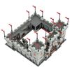 Mittelalterliche Löwenfestung Burg Modularisierbare Bausteine MOC Mauer Wachturm Belagerungswaffe Steine Spielzeug Kompatibel mit LEGO