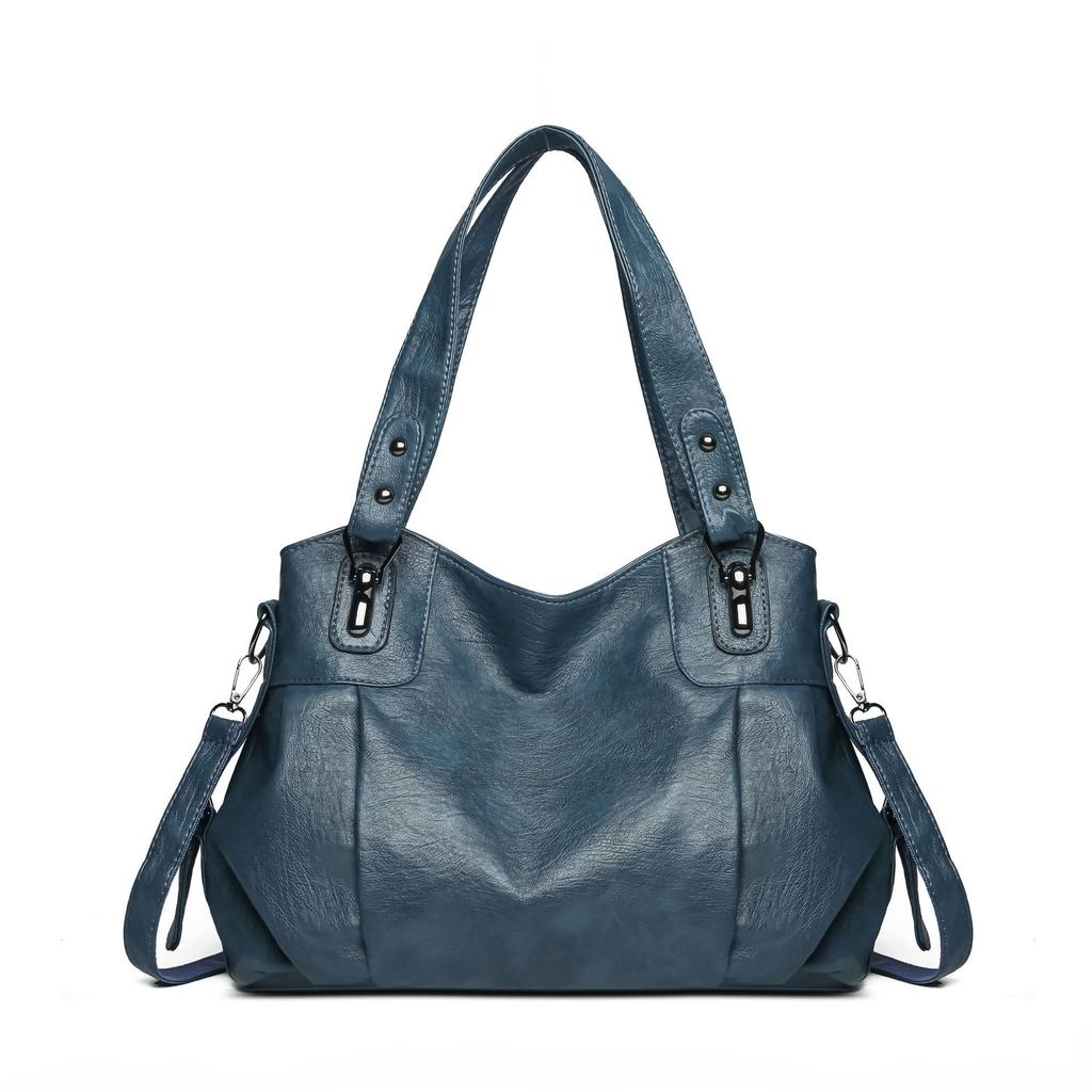 Vintage Zachte Leren Tas Dames Commuter Grote Capaciteit Draagtas Casual Schouder Crossbody Tas Grote Draagtas