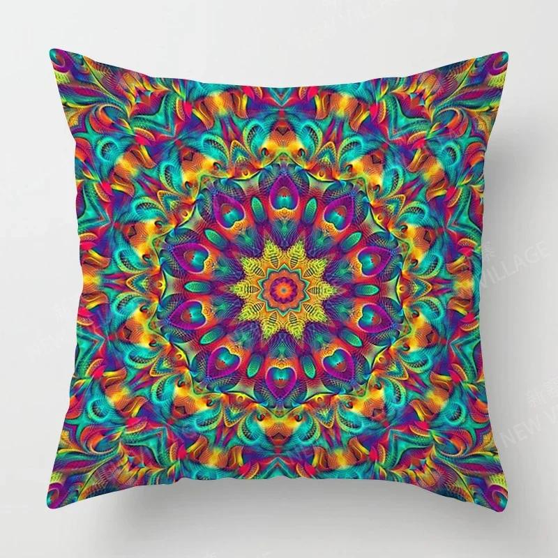 Jesenná výzdoba domu Jesenná obývacia izba Dekoratívny vankúš Poťah na vankúš na pohovku Boho Poťah na vankúš Mandala X