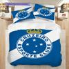 Cruzeiro Esporte Pattern Bedding Quilt Set Quilt Cover Pillowcase Home Decoration Birthday Gift (1 * Duvet Cover + 2 * Pillowcase, Without Core)